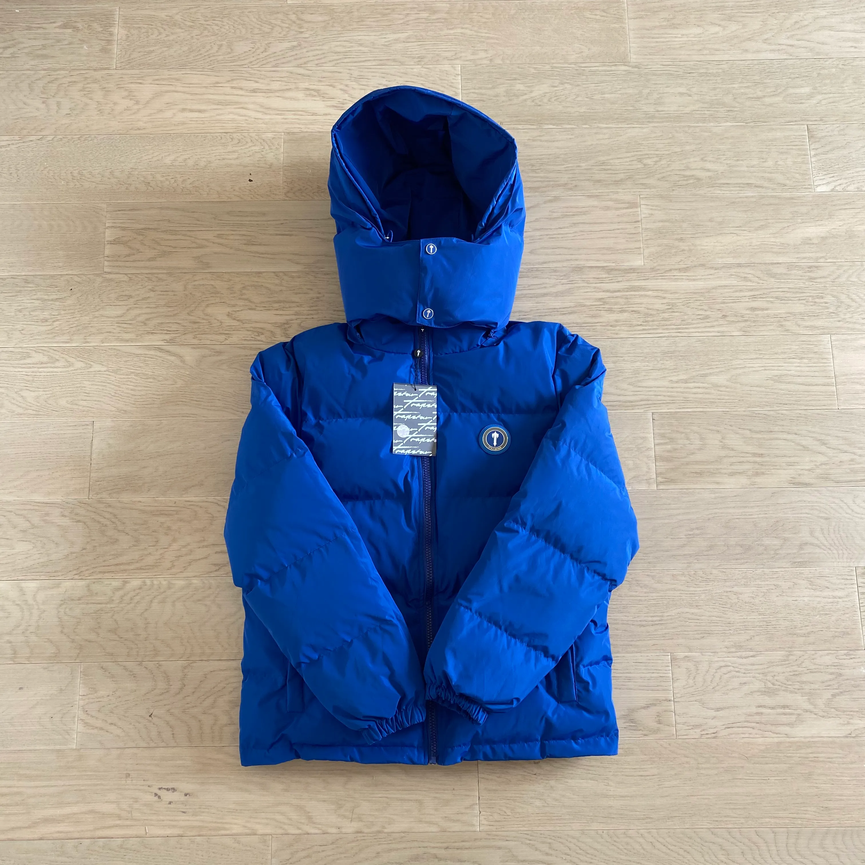 Trapstar Irongate pufferjacket with Detachable Hood (Blue)